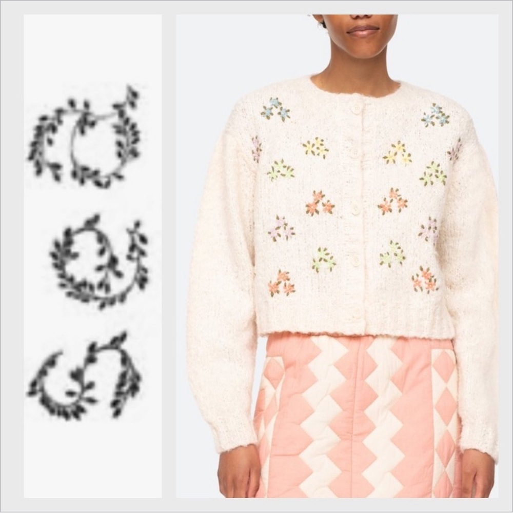 SEA New York zuri cardigan in cream M